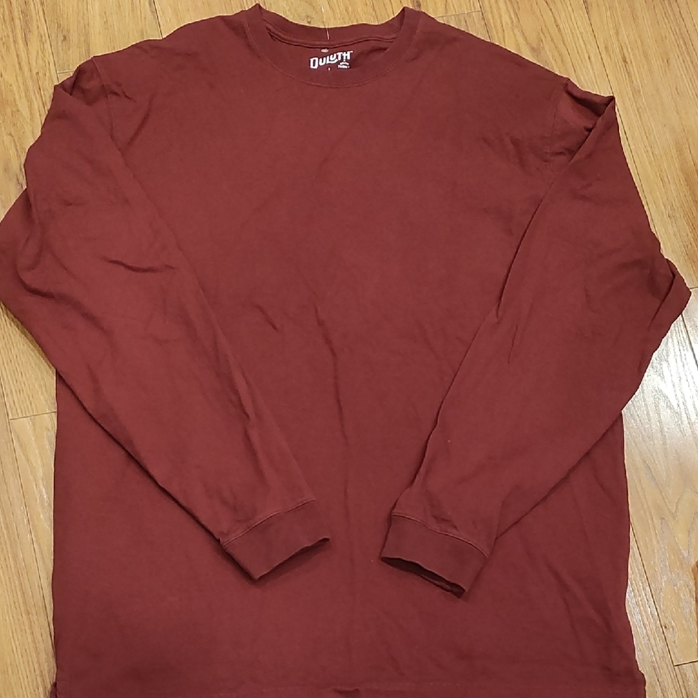 Duluth Trading Co Long-Sleeve Crewneck Shirt - Brick Red